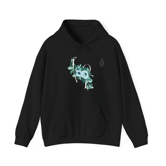 Unisex Heavy Blend Hooded Sweatshirt - Cozy Floral Design for Comfort & Style
