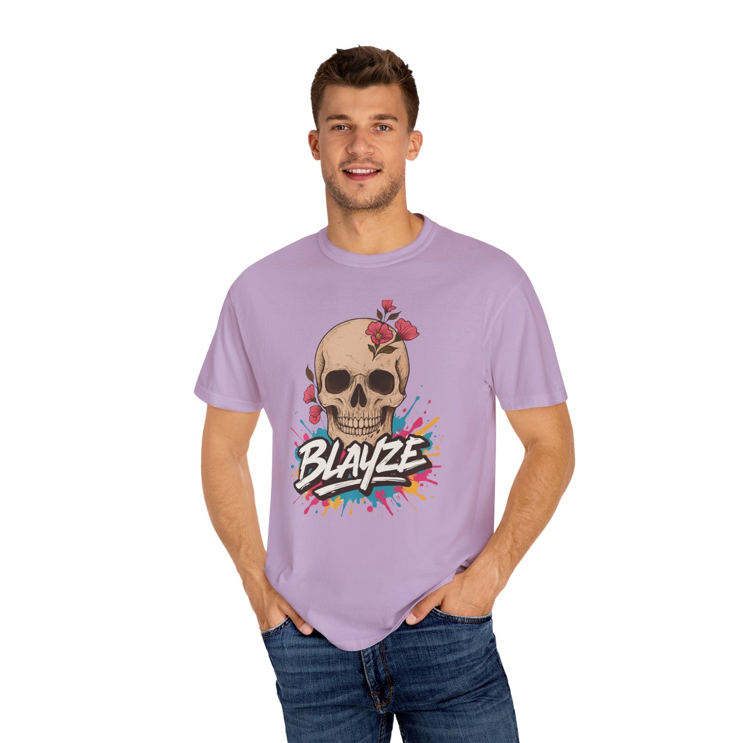 Unisex Garment-Dyed T-Shirt - TRIAD Mind Fire Form Design