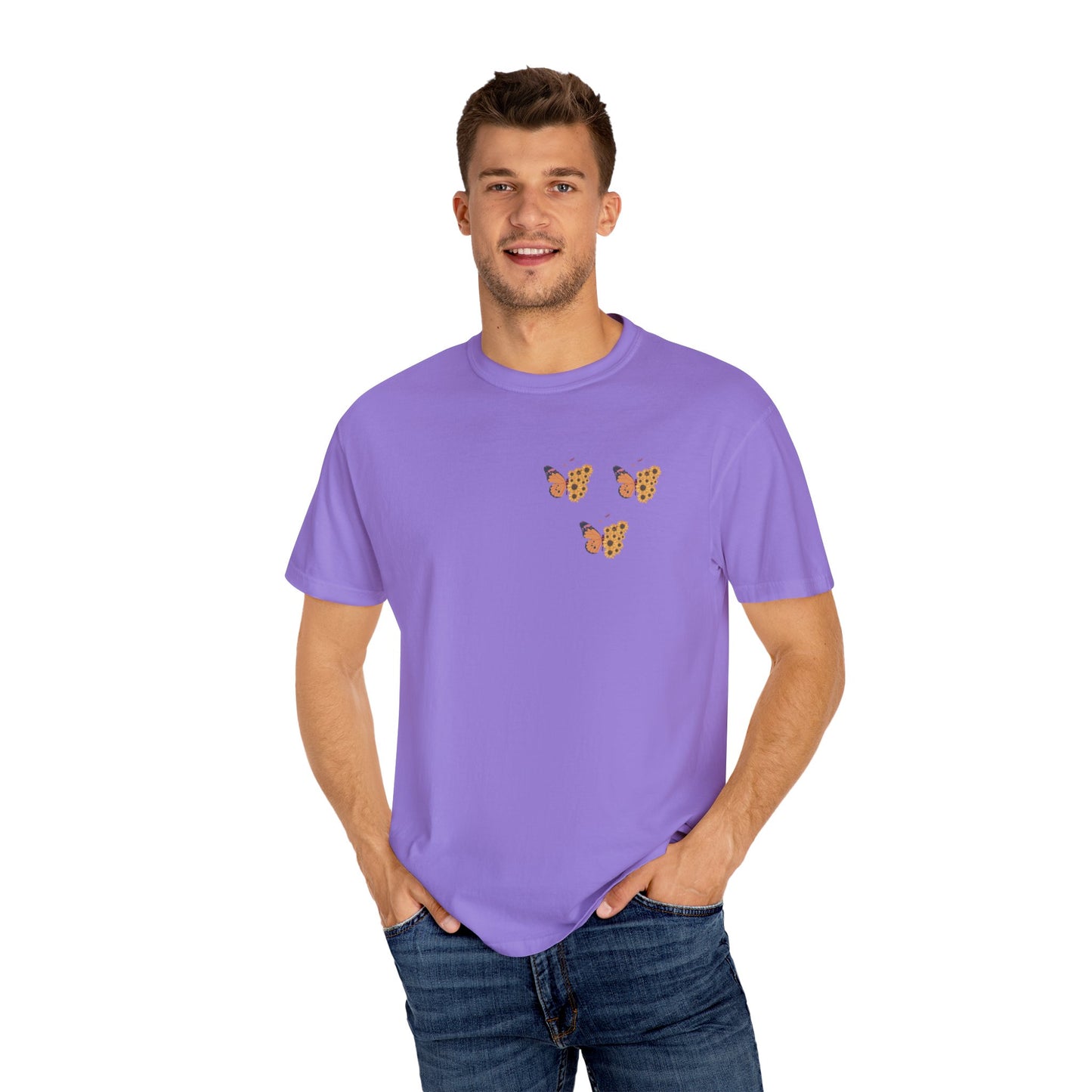 Butterfly Unisex Garment-Dyed T-Shirt for Nature Lovers