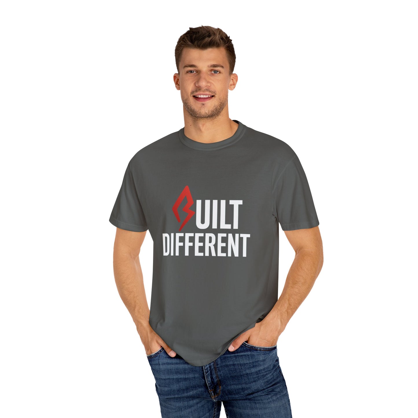 Unisex Built Different Garment-Dyed T-shirt | Casual Motivation Apparel