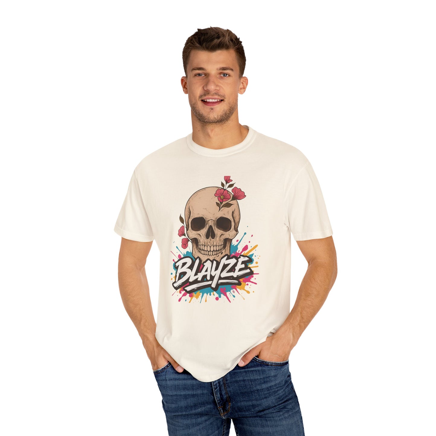 Unisex Garment-Dyed T-Shirt - TRIAD Mind Fire Form Design