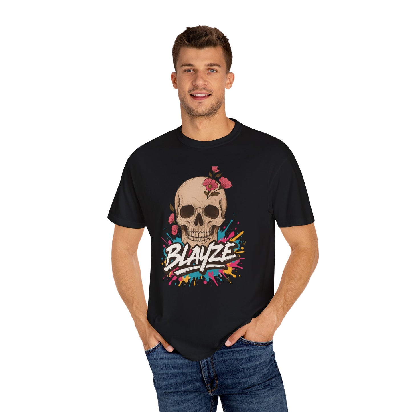 Unisex Garment-Dyed T-Shirt - TRIAD Mind Fire Form Design