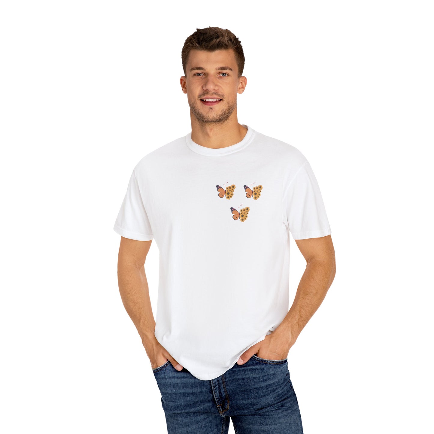 Butterfly Unisex Garment-Dyed T-Shirt for Nature Lovers
