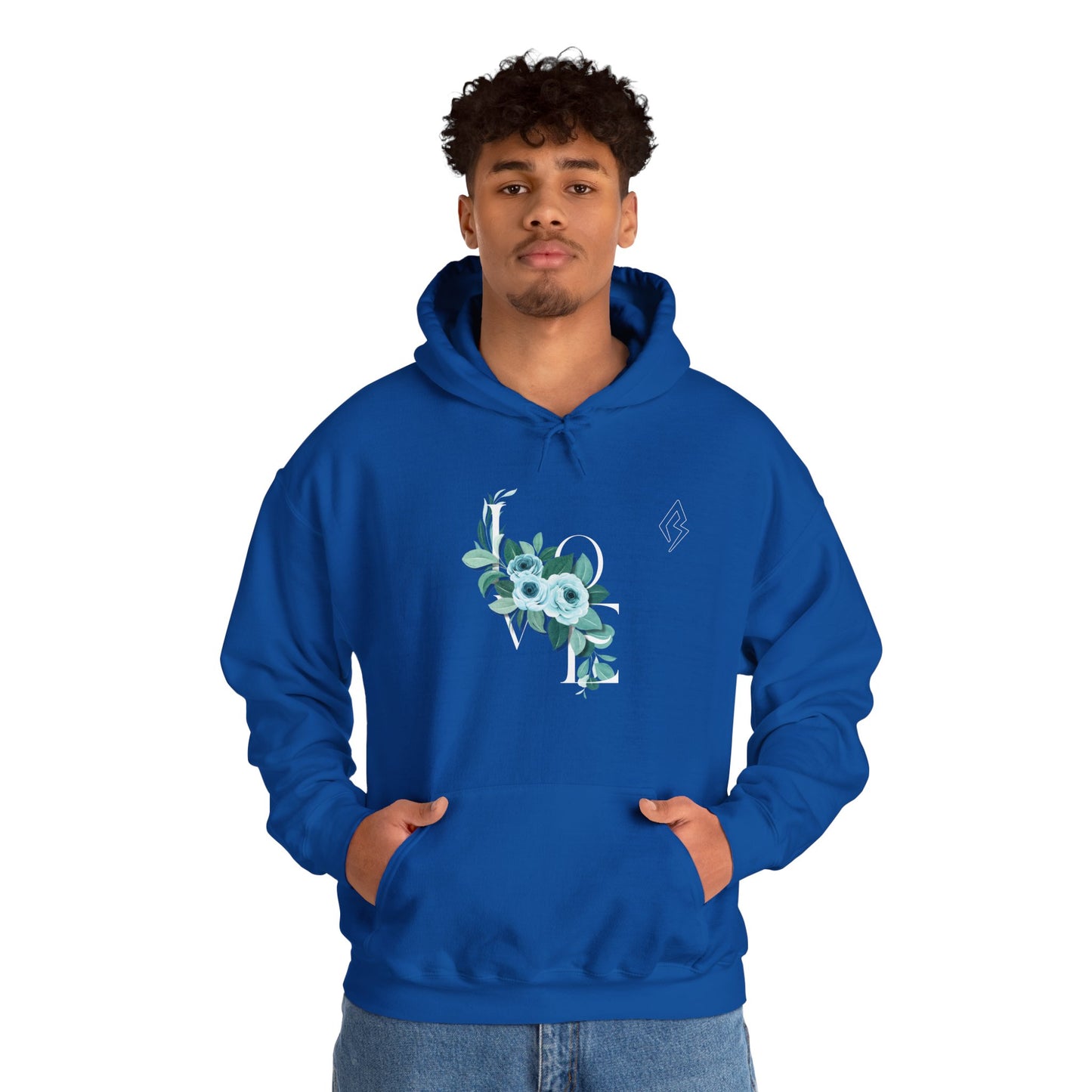 Unisex Heavy Blend Hooded Sweatshirt - Cozy Floral Design for Comfort & Style