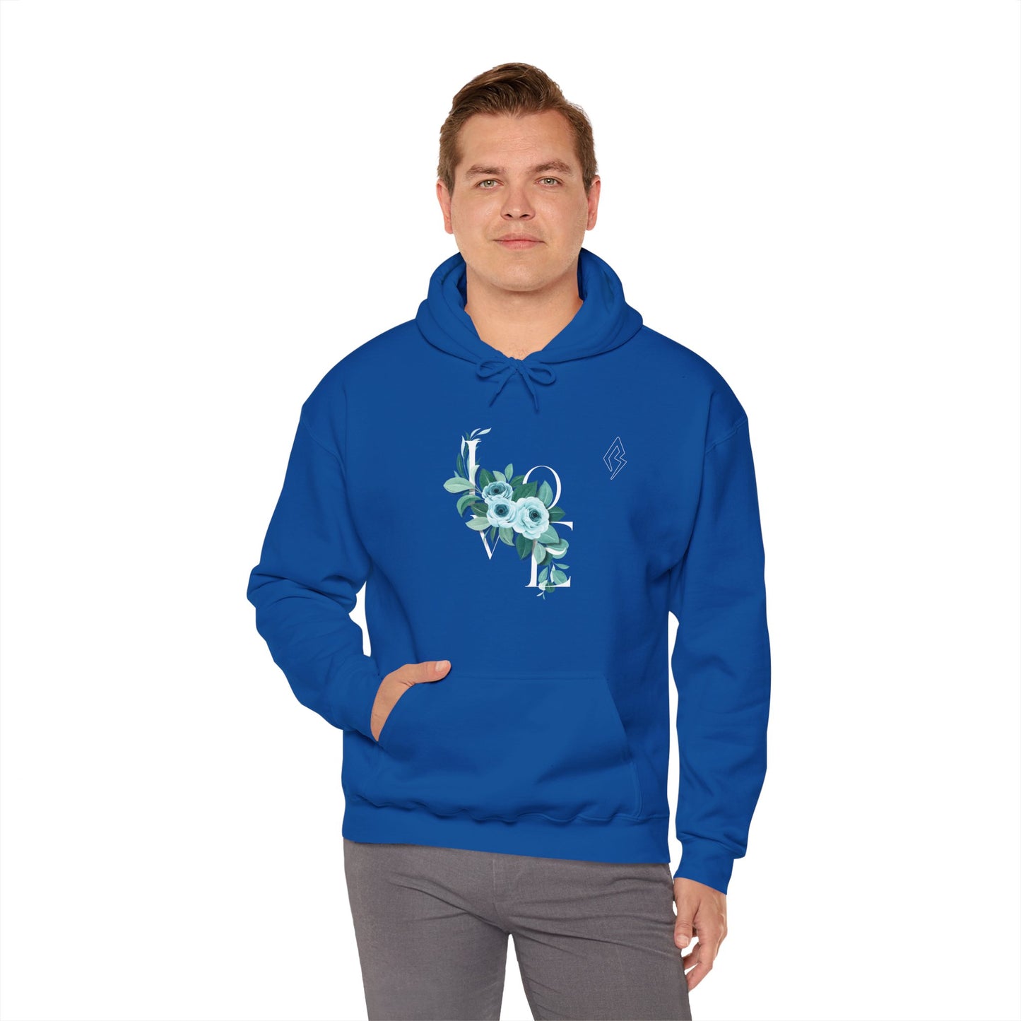 Unisex Heavy Blend Hooded Sweatshirt - Cozy Floral Design for Comfort & Style