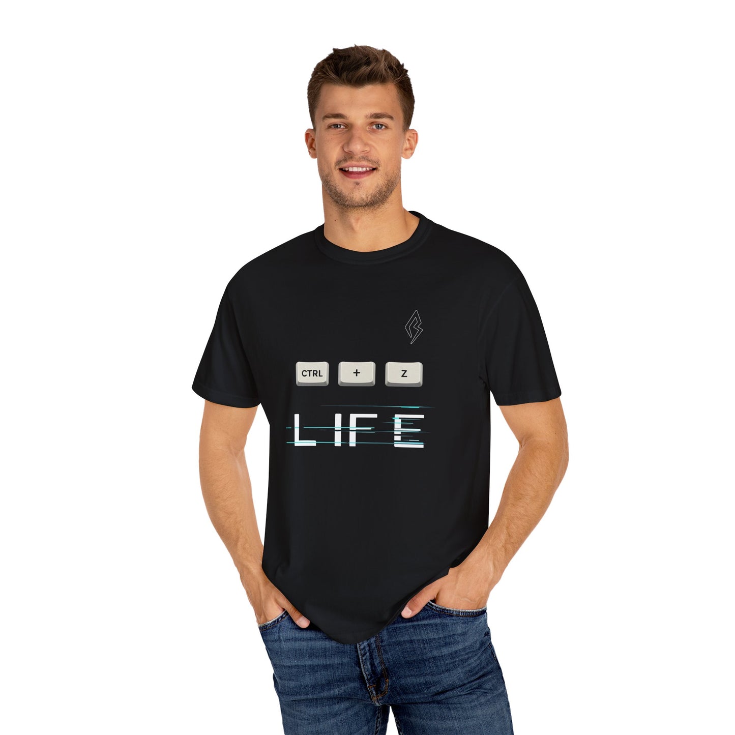 CTRL + Z Life Unisex Garment-Dyed T-Shirt - Perfect for Tech Lovers and Everyday Humor