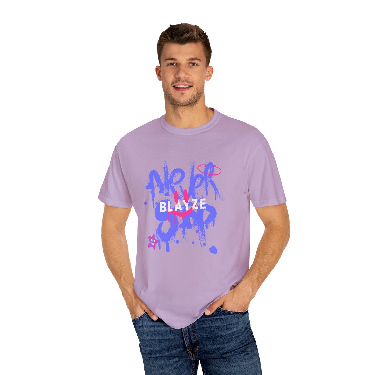 Graffiti Style Unisex Garment-Dyed T-Shirt - "Never Blend In"
