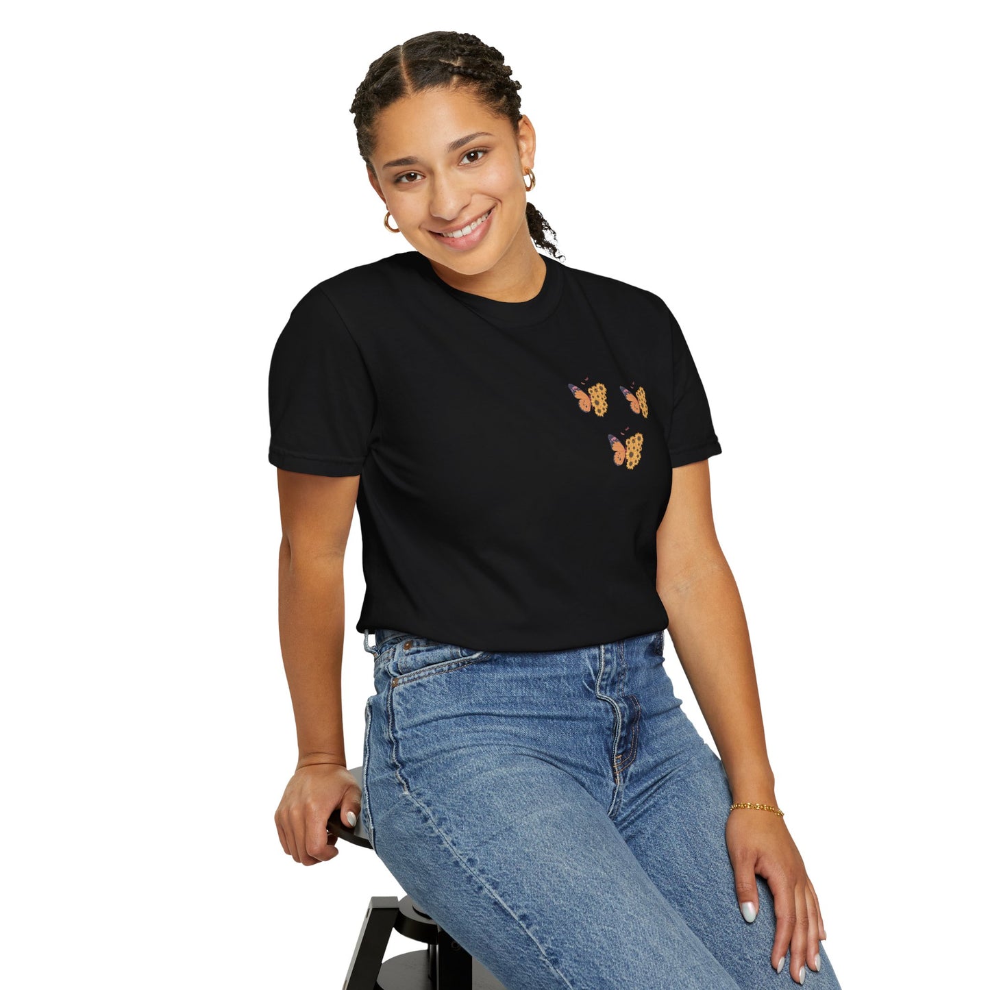 Butterfly Unisex Garment-Dyed T-Shirt for Nature Lovers