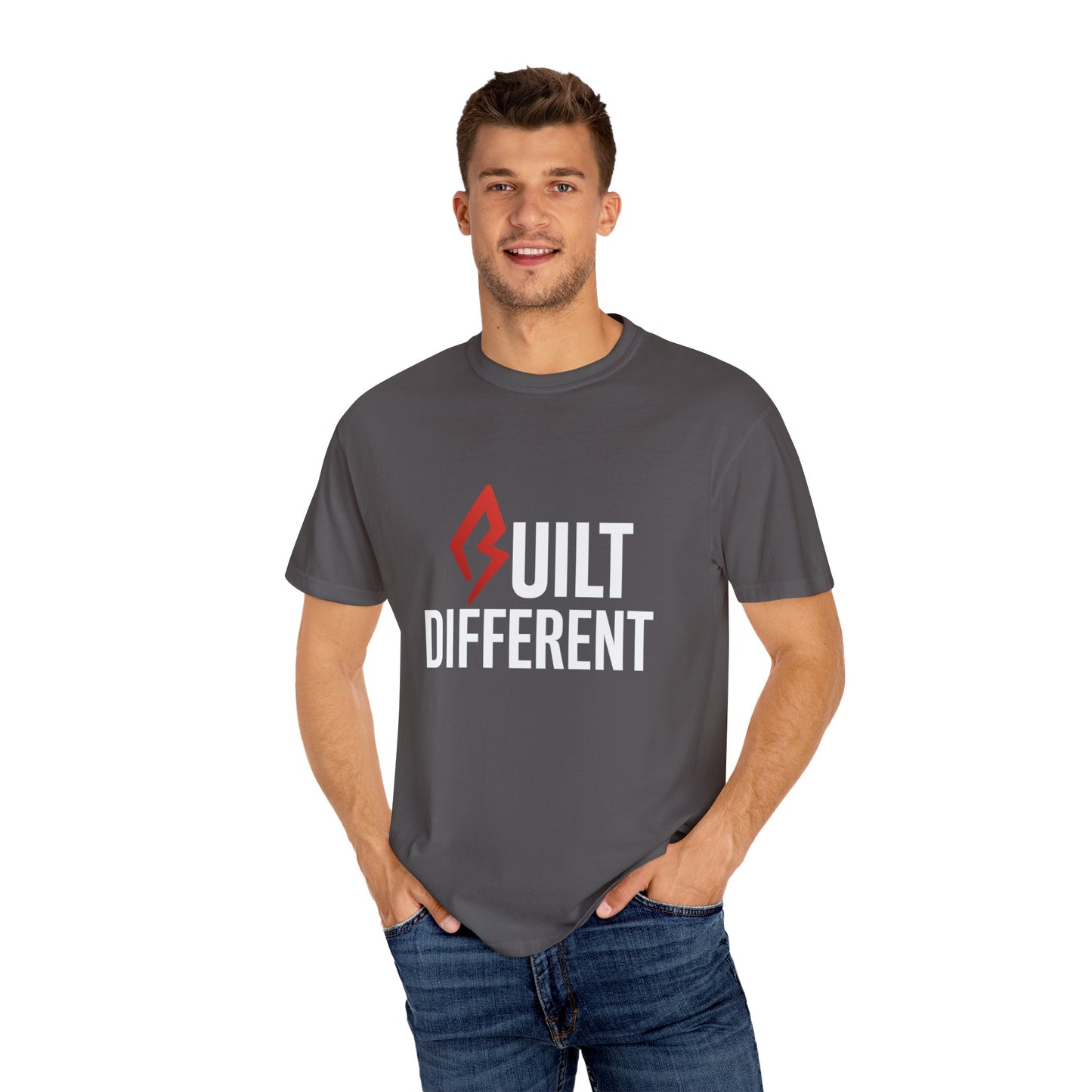 Unisex Built Different Garment-Dyed T-shirt | Casual Motivation Apparel