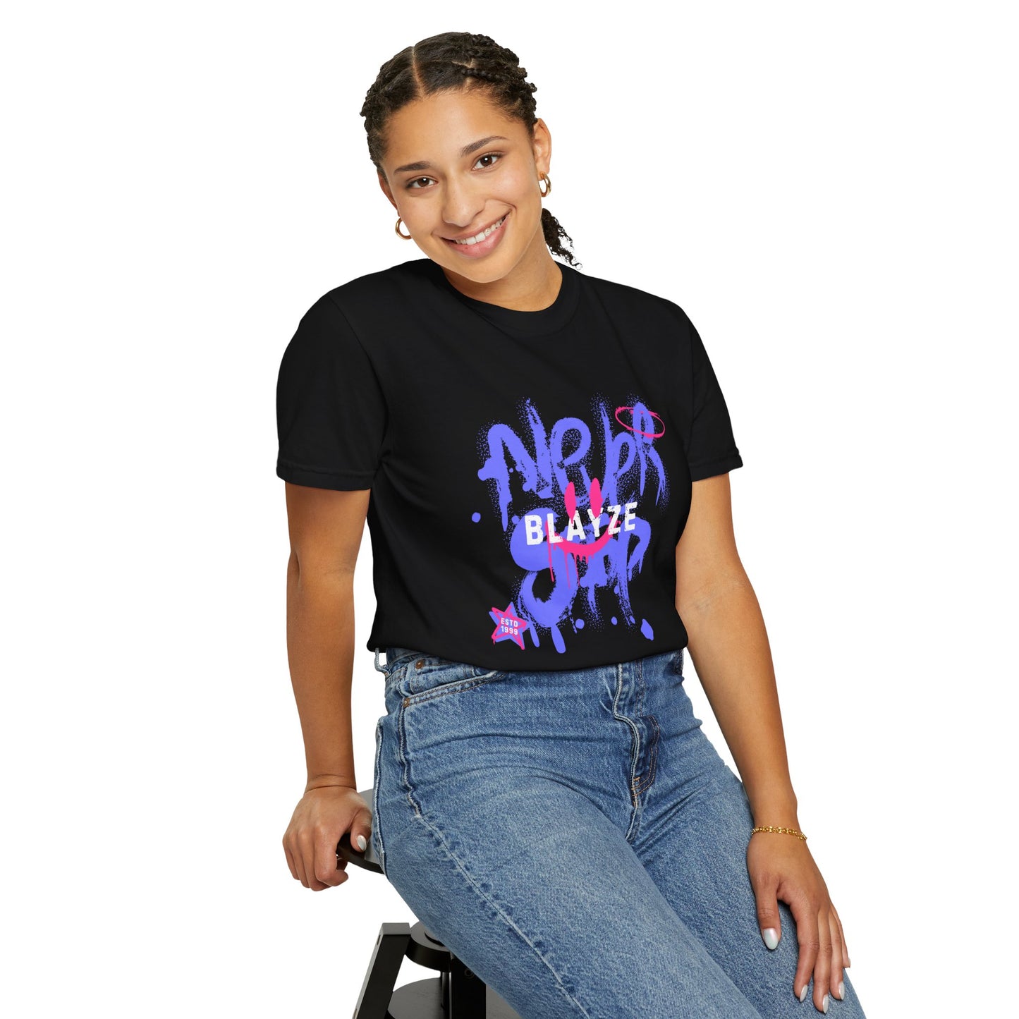 Graffiti Style Unisex Garment-Dyed T-Shirt - "Never Blend In"