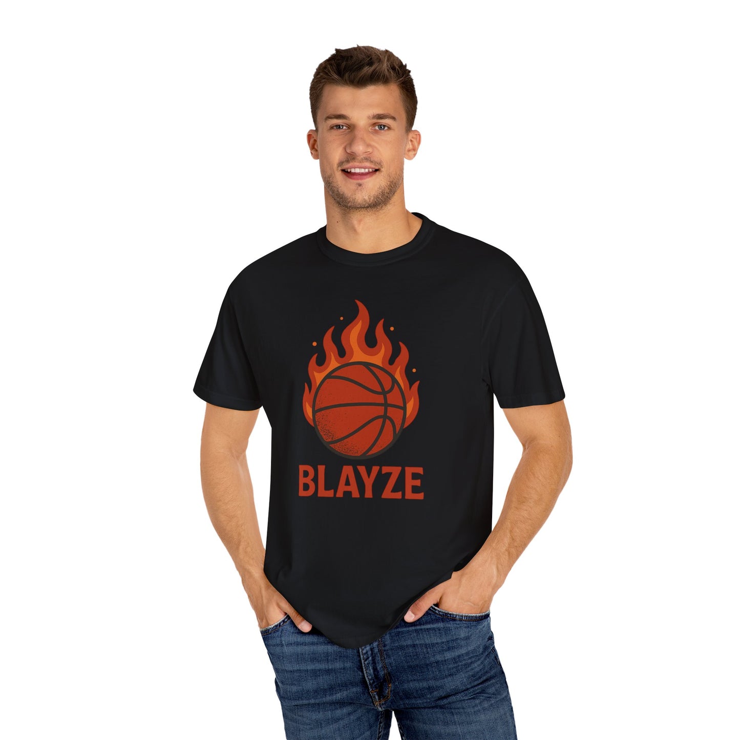 Blayze Flame Basketball Unisex T-Shirt - Perfect for Athletes & Fans!