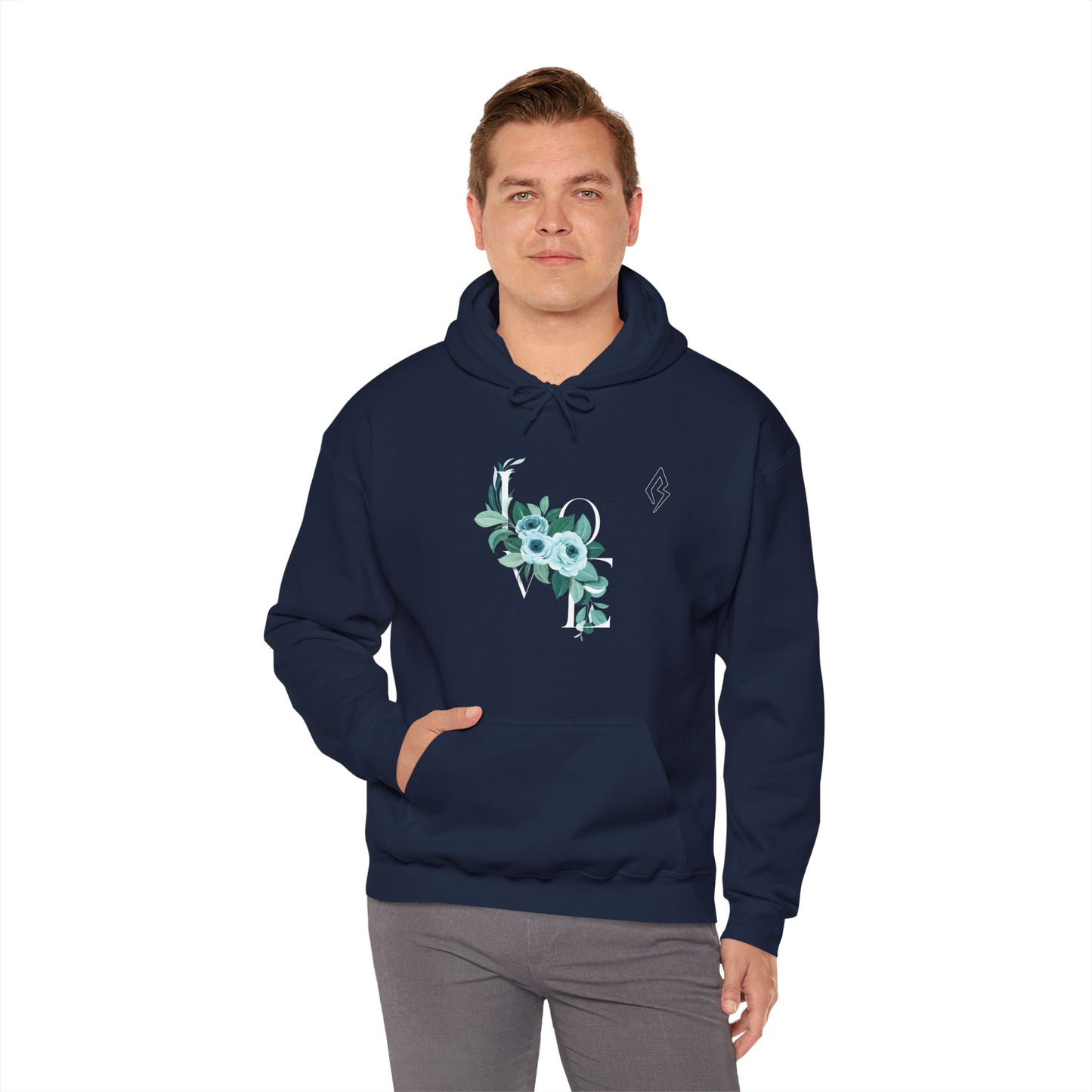 Unisex Heavy Blend Hooded Sweatshirt - Cozy Floral Design for Comfort & Style