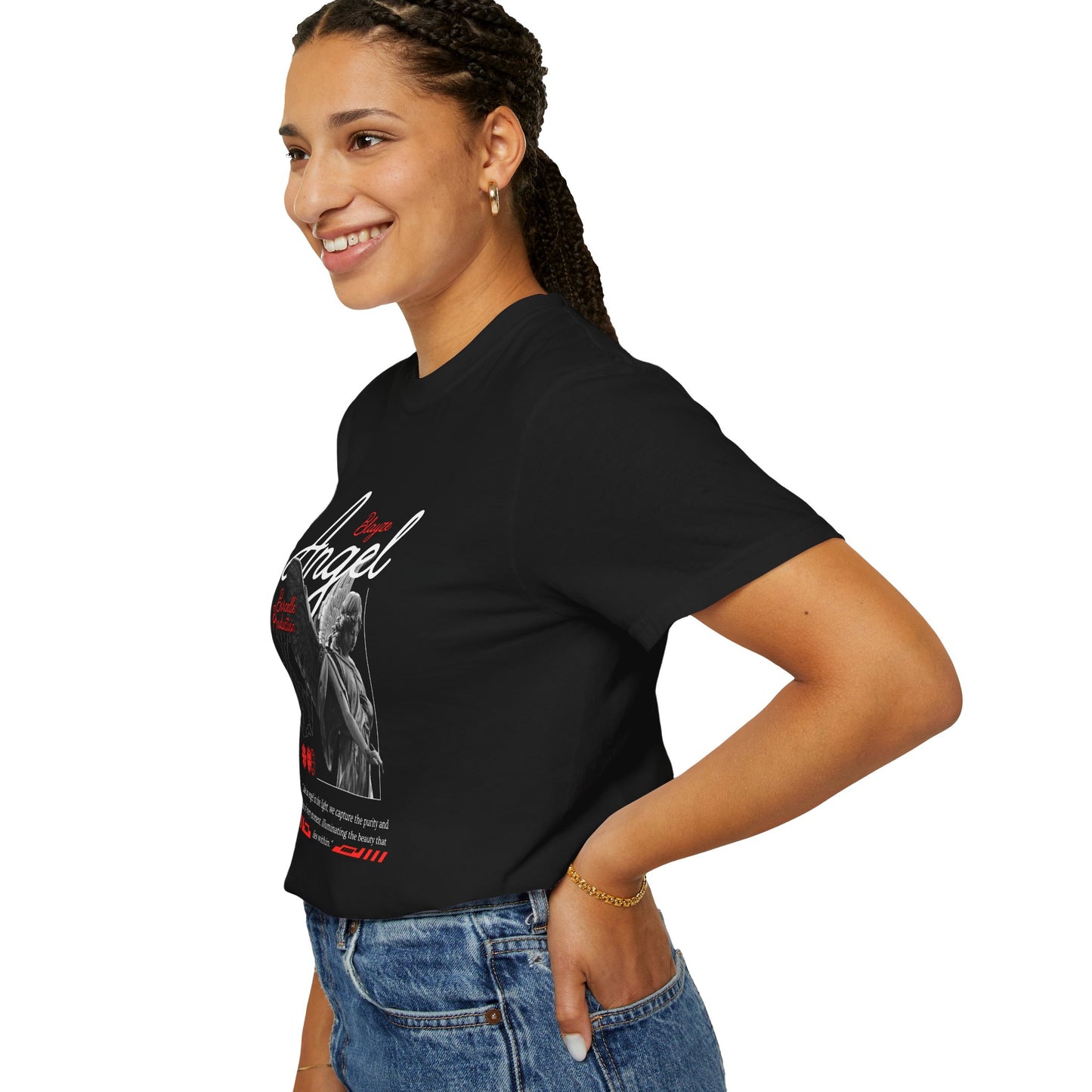 Unisex Garment-Dyed T-Shirt - ‘Angel’ Graphic Tee for Empowerment and Inspiration