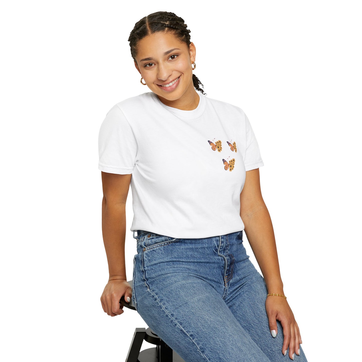 Butterfly Unisex Garment-Dyed T-Shirt for Nature Lovers