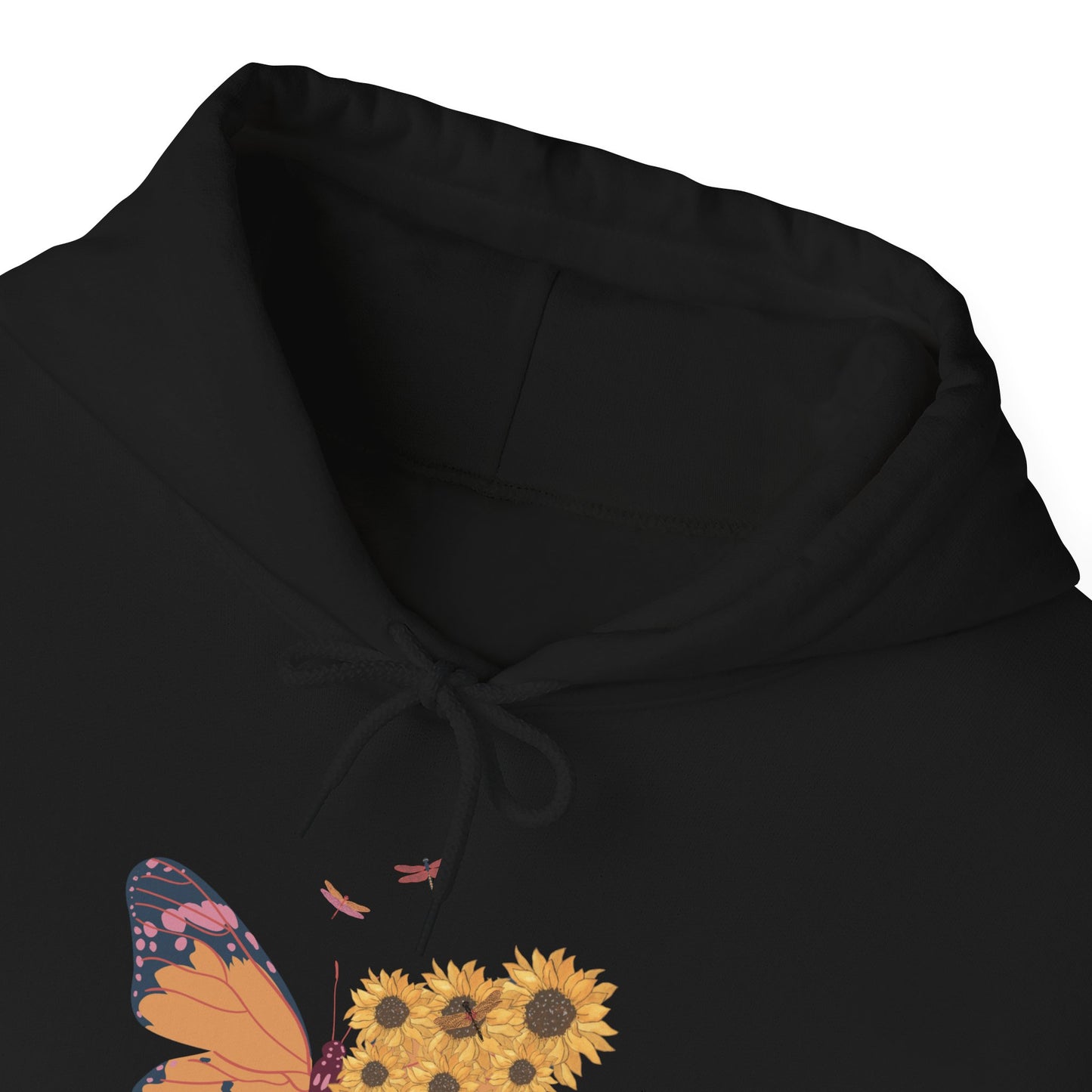 Butterfly & Sunflower Unisex Hoodie – Cozy Spring Design