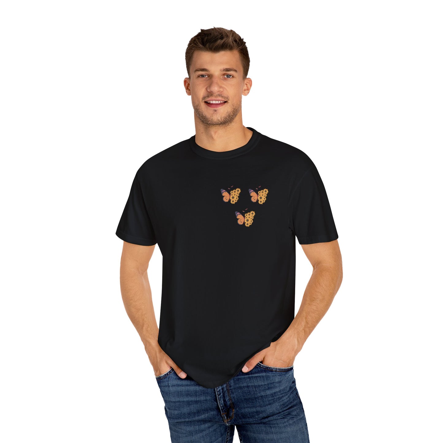 Butterfly Unisex Garment-Dyed T-Shirt for Nature Lovers