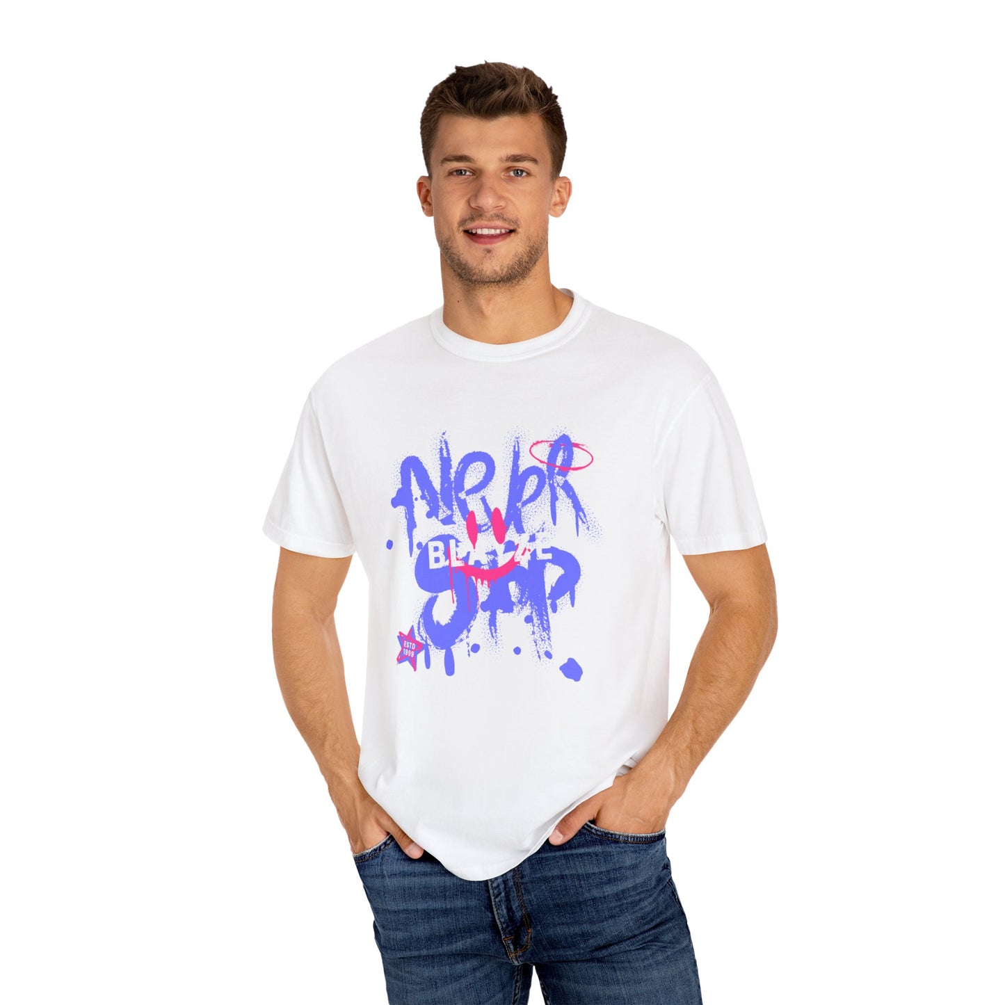 Graffiti Style Unisex Garment-Dyed T-Shirt - "Never Blend In"