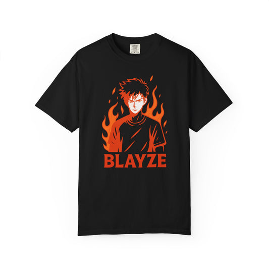 Unisex Blayze Fire Graphic T-Shirt - Cool Casual Wear for Anime Lovers