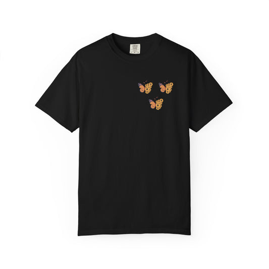 Butterfly Unisex Garment-Dyed T-Shirt for Nature Lovers