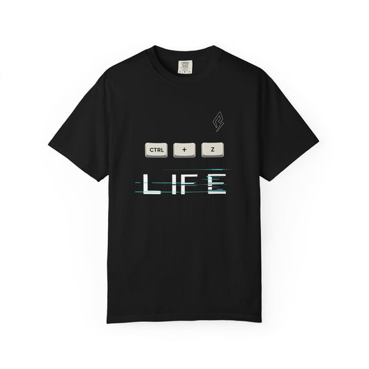 CTRL + Z Life Unisex Garment-Dyed T-Shirt - Perfect for Tech Lovers and Everyday Humor